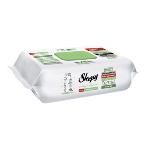 Servetele Umede Multisuprfete - SLEEPY Servetele Umede Curatare Multisuprafete cu Bicarbonat, Otet Alb, Ananas 100 buc