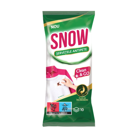 Detergent Rufe - SNOW Servetele  Antipete Clean & Go 10 buc