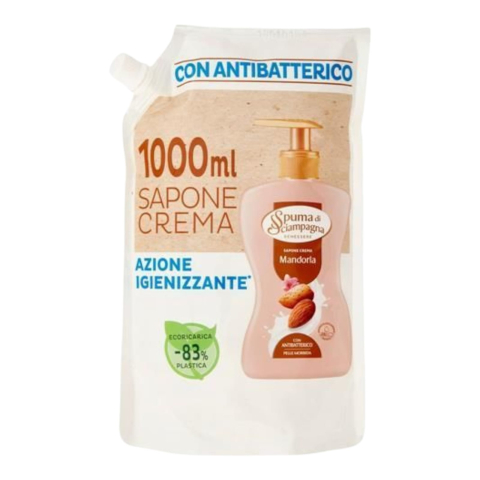 Sapunuri - Spuma di Sciampagna Sapun Lichid Rezerva Lapte de Migdale 1000 ml