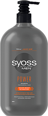 Ingrijirea parului - SYOSS Men Power Sampon pt Par Normal cu Pompa 750 ml