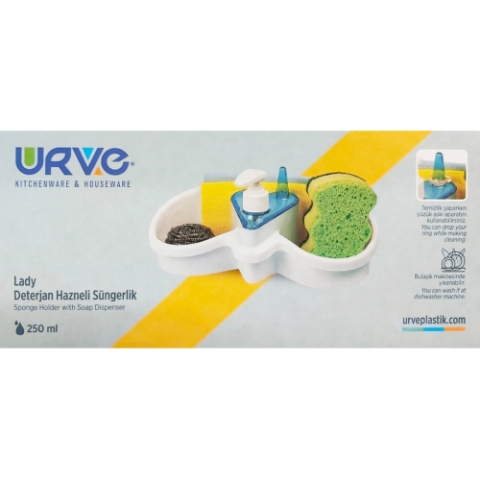 Produse de uz casnic - URVE Dispenser Detergent Lichid 250 ml + Suport Burete