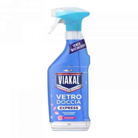 Produse de uz casnic - VIAKAL Express Vetro Doccia Solutie pt Curatat Cabina de Dus 470 ml
