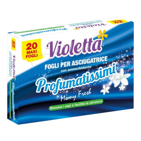 Noutati - VIOLETTA Servetele Parfumate pt Haine & Uscator Rufe MOMY FRESH 20 buc