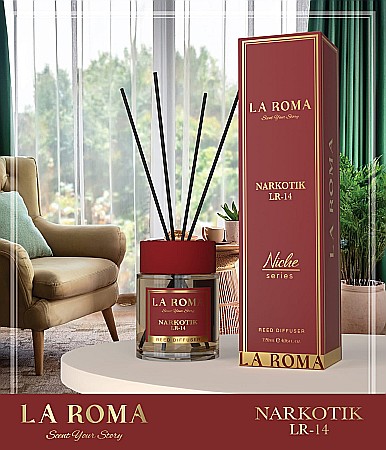 LA ROMA NICHE Odorizant Camera cu Betisoare NARKOTIK 120 ml [1]