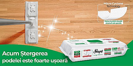 SLEEPY Lavete Umede pt Pardoseli cu Bicarbonat, Otet Alb, Eucalipt – Herbal Soap, 50 Buc [1]