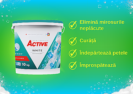 ACTIVE Detergent Pudra Automat Color Galeata 10 Kg (130 spalari) [2]