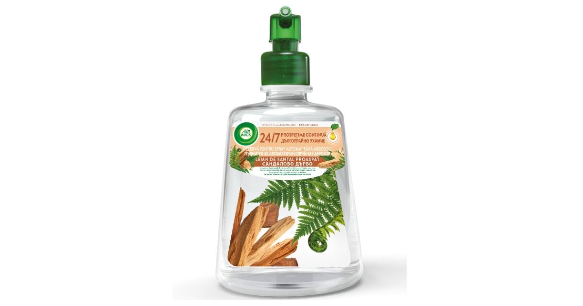 Rezerva odorizant de camera spray automat fara aerosoli Air Wick, Lemn de Santal Proaspat, 228ml 123144464