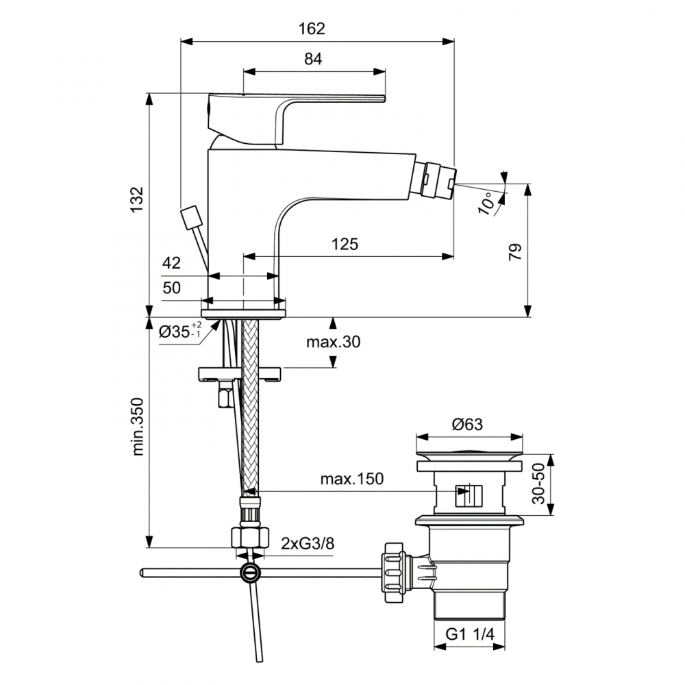 Baterie pentru bideu CERAFINE D Ideal Standard [2]