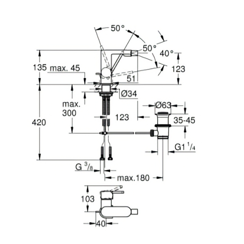 Baterie bideu Plus Grohe [2]