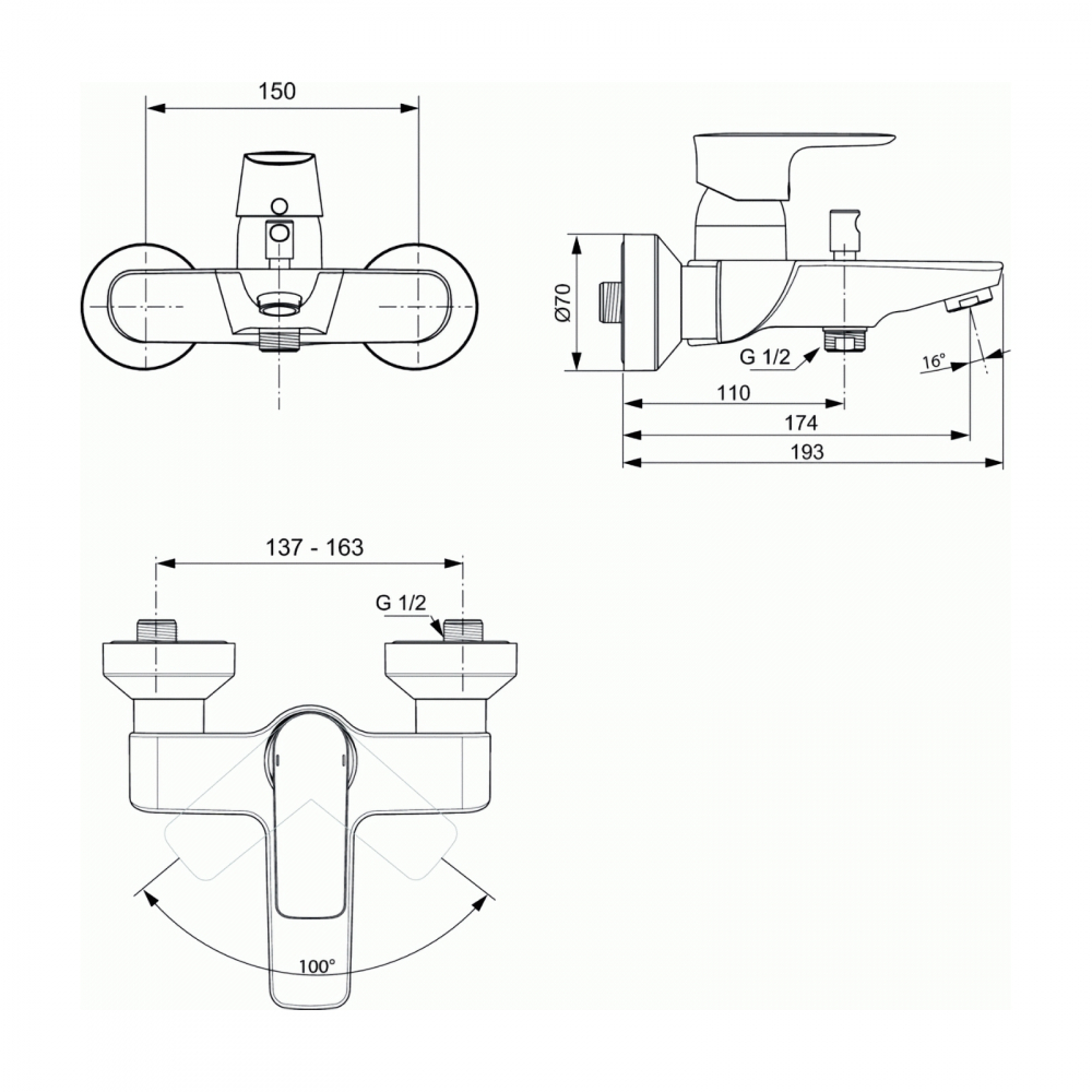 Baterie pentru cada CONNECT AIR Ideal Standard [2]