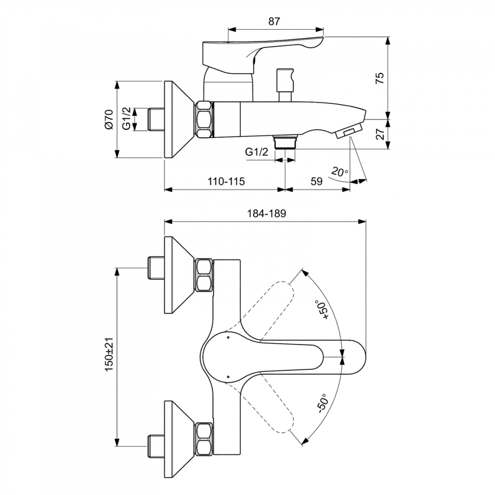 Baterie pentru cada si dus ALPHA Ideal Standard [2]