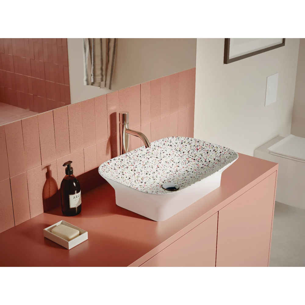 Lavoar pe blat Bathco ASPEN RECTANGULAR TERRAZZO COLORS 580x380x140 mm [2]