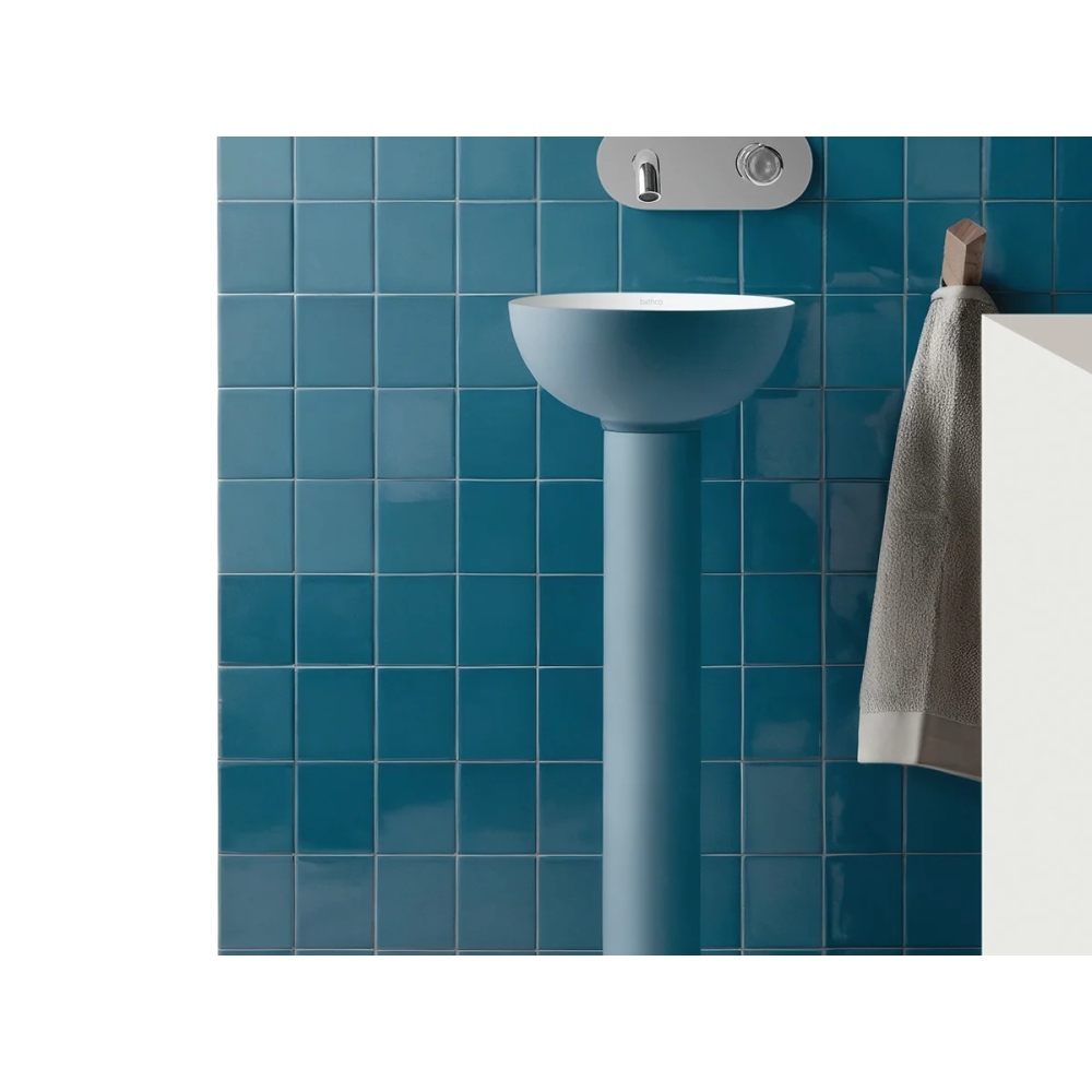 Lavoar cu piedestal Bathco DAKAR COLUMN AZURE 300x930 mm [2]