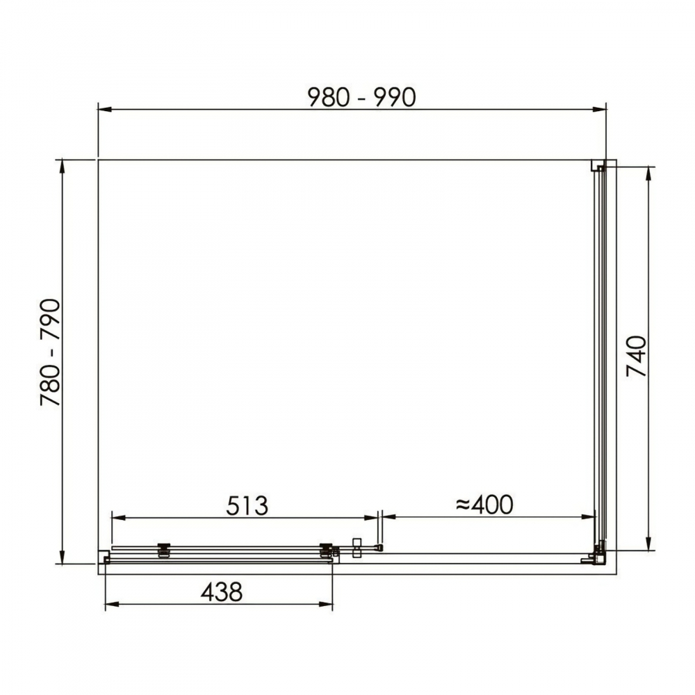 Cabina de dus dreptunghiulara INFINITY 120 x 80 x 200, finisaj negru mat, usa culisanta, sticla 6 mm Belform [7]