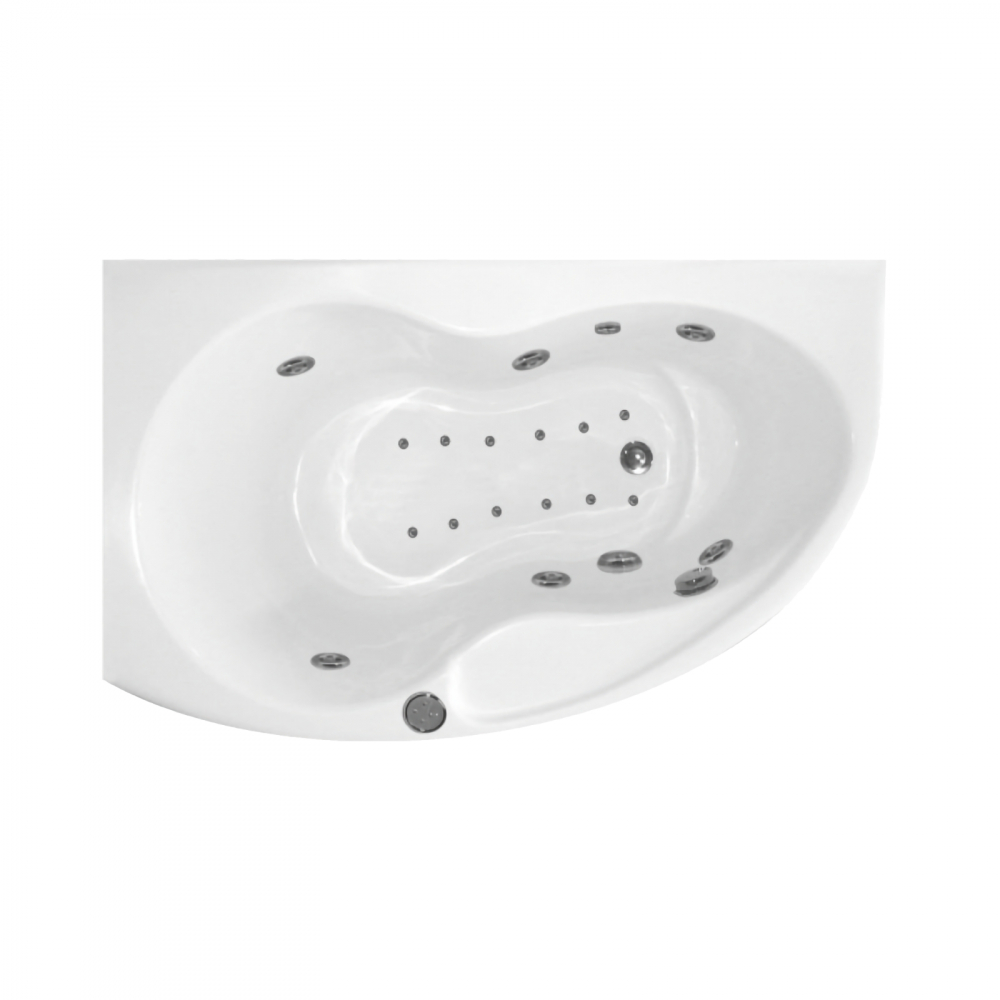Cada de baie asimetrica dreapta KONI Duo Light 156 x 90 x 50 cm Belform [1]