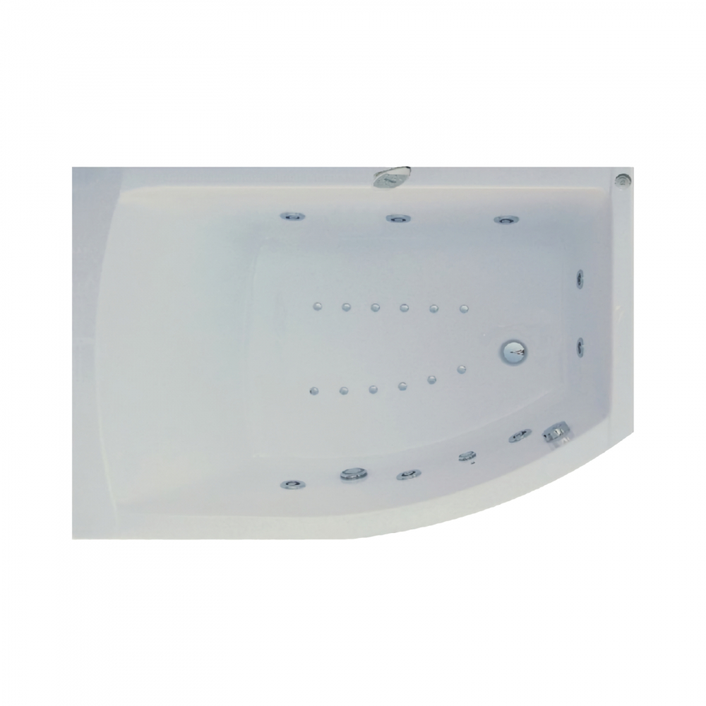 Cada de baie asimetrica dreapta MAGNUS Duo Tronic 160 x 115 x 80 cm Belform [1]