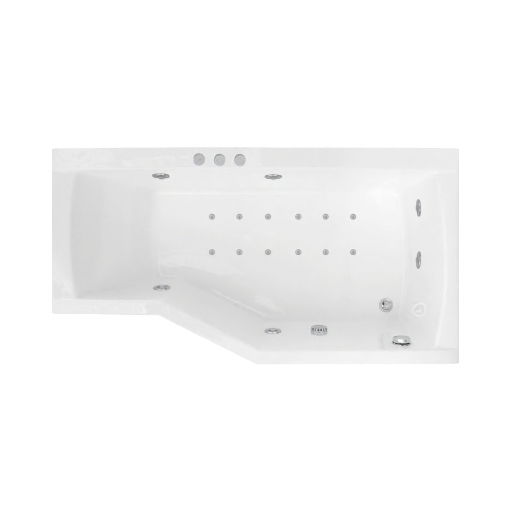 Cada de baie asimetrica dreapta Hidro Air 170 x 90 x 70 cm NOA Belform [1]