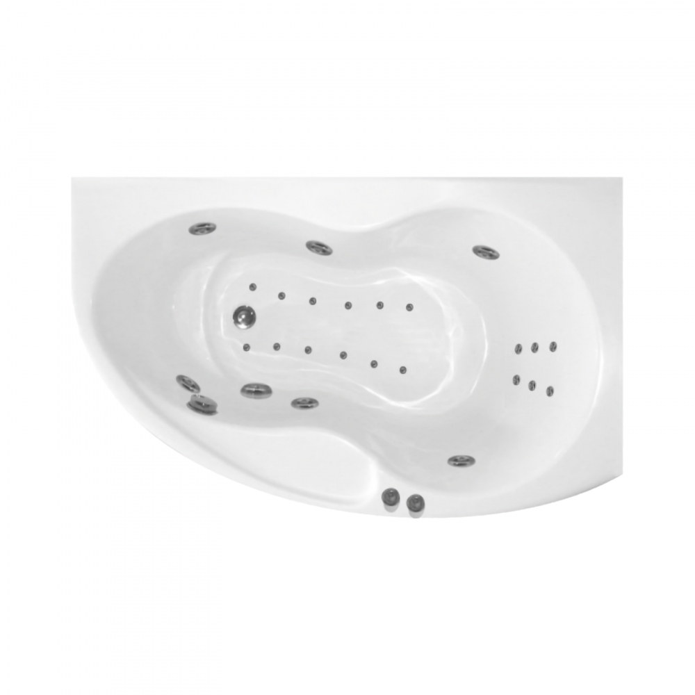 Cada de baie asimetrica stanga KONI Hidro Air 156 x 90 x 50 cm Belform [1]