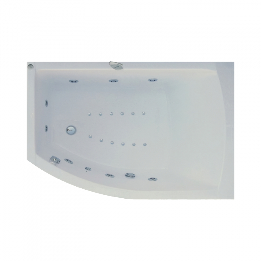 Cada de baie asimetrica stanga MAGNUS Duo Tronic 160 x 115 x 80 cm Belform [1]