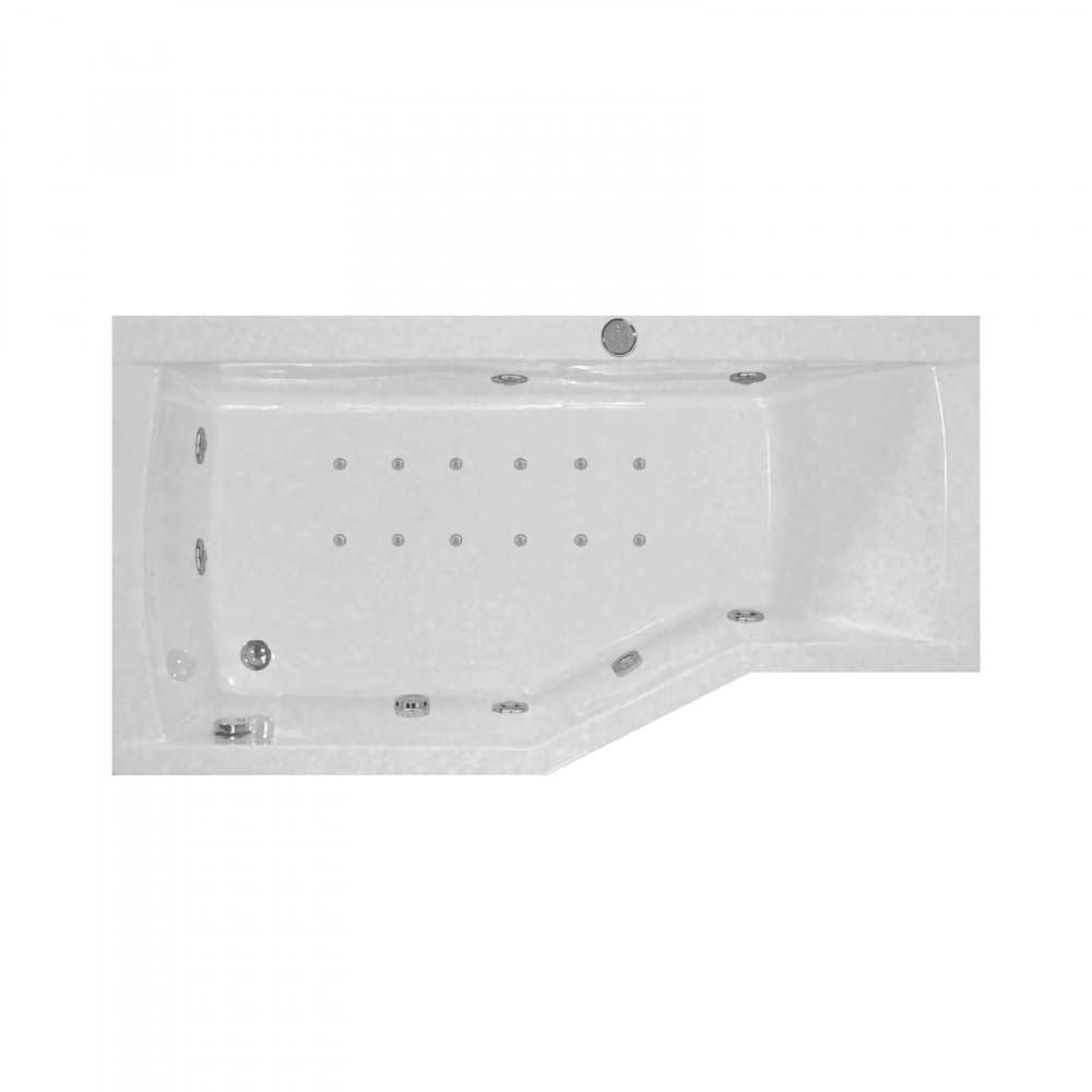 Cada de baie asimetrica stanga NOA Duo Light 170 x 90 x 70 cm Belform [1]