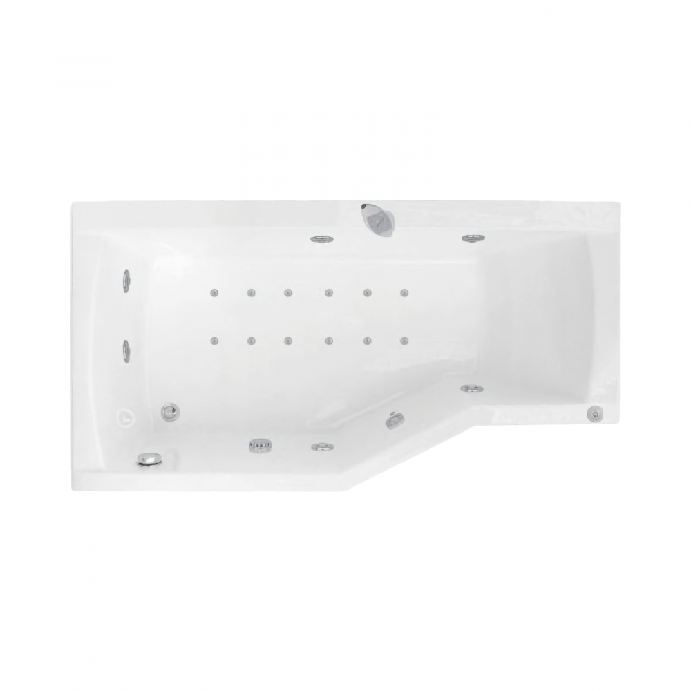 Cada de baie asimetrica stanga Duo Tronic 170 x 90 x 70 cm NOA Belform [1]