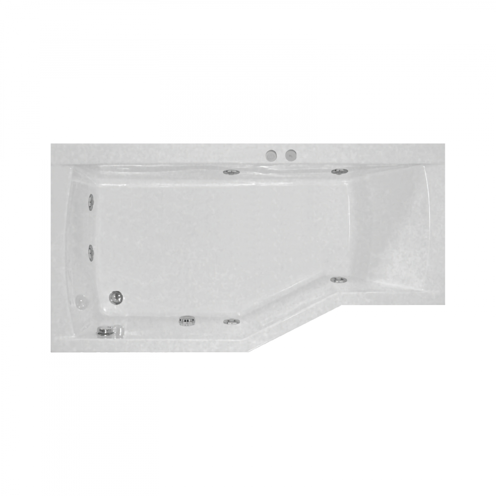 Cada de baie asimetrica stanga NOA Hidro 170 x 90 x 70 cm Belform [1]