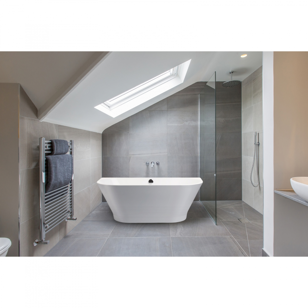 Cada de baie freestanding Bristol, alb 170 x 80 x 60 cm Fibrex [3]
