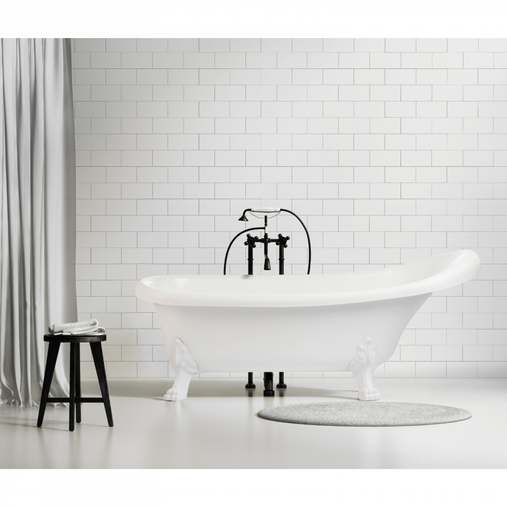 Cada de baie freestanding Knossos, alb 170 x 70 x 60 cm Fibrex [4]