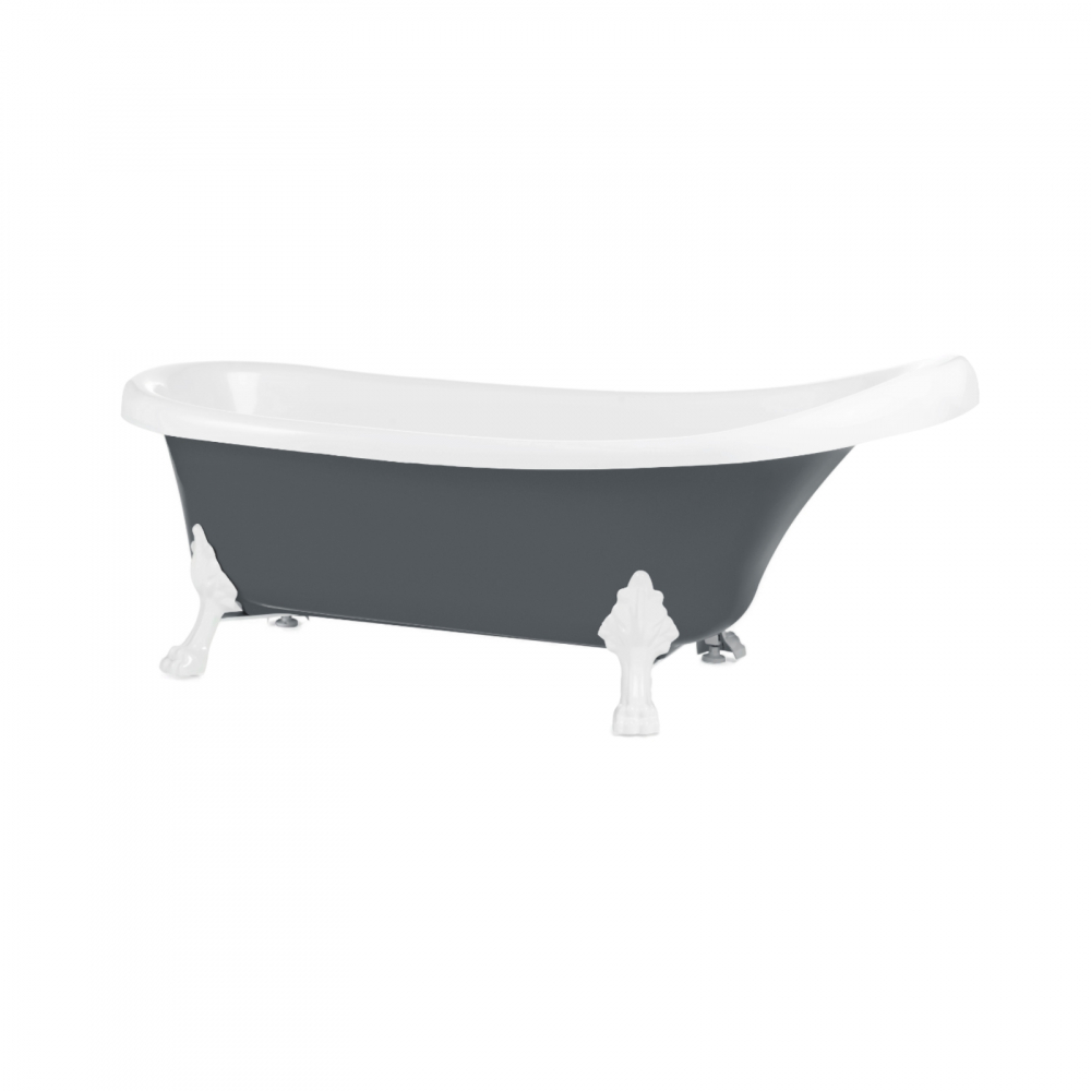 Cada de baie freestanding Knossos, gri antracit 170 x 70 x 60 cm Fibrex [2]