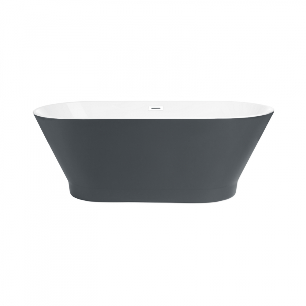 Cada de baie freestanding Oslo, gri antracit 170 x 80 x 60 cm Fibrex [2]
