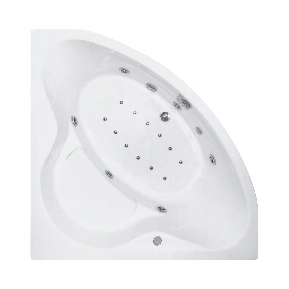 Cada de baie pe colt EQUILIBRA Duo Tronic 120 x 120 x 46 cm Belform [1]