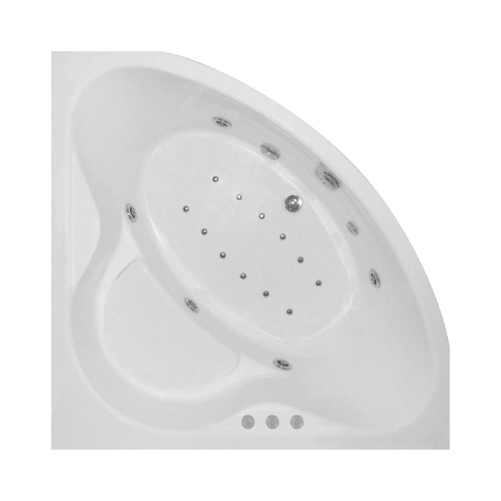 Cada de baie pe colt EQUILIBRA Hidro Air 120 x 120 x 46 cm Belform [1]