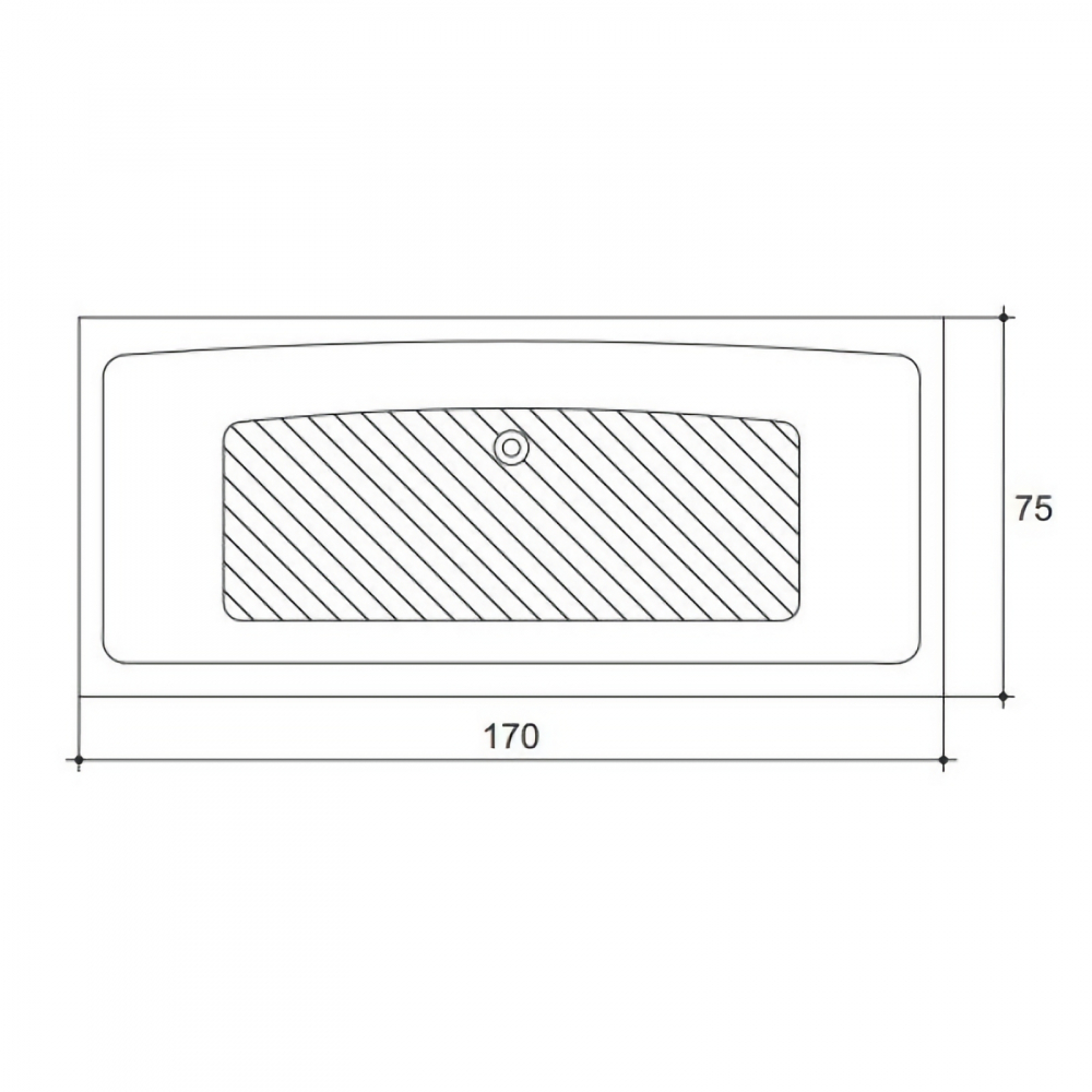 Cada de baie Sense I, dreapta, alb 170 x 75 x 45 cm Fibrex [10]