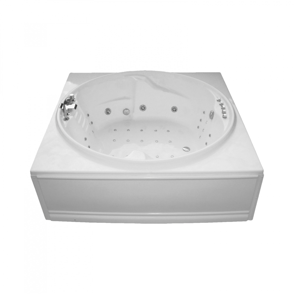 Cada de baie Sphera, rotunda, dreapta, alb 180 x 180 x 54 cm Fibrex [3]