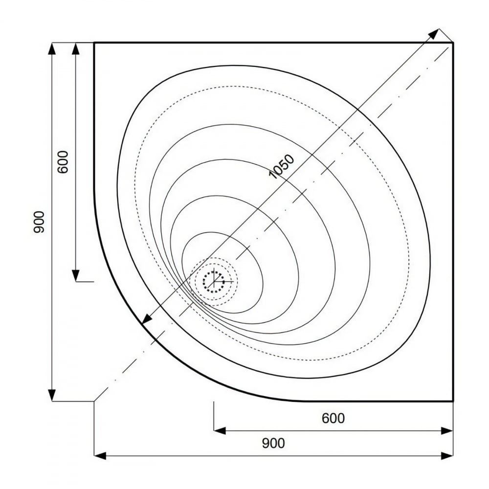 Cadita de dus ELIPSE 90 x 90 cm Belform [3]