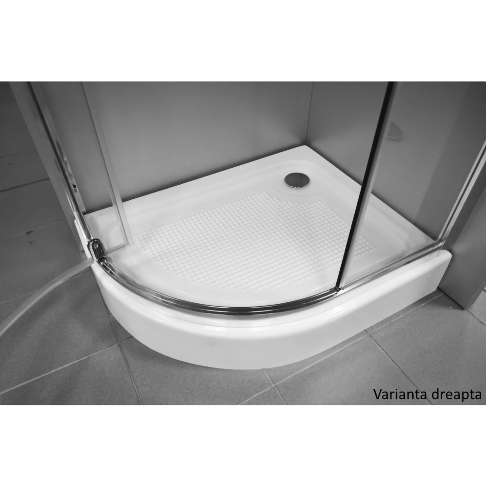 Cadita de dus Semirotunda dreapta CUBO 120 x 80 cm Belform [2]