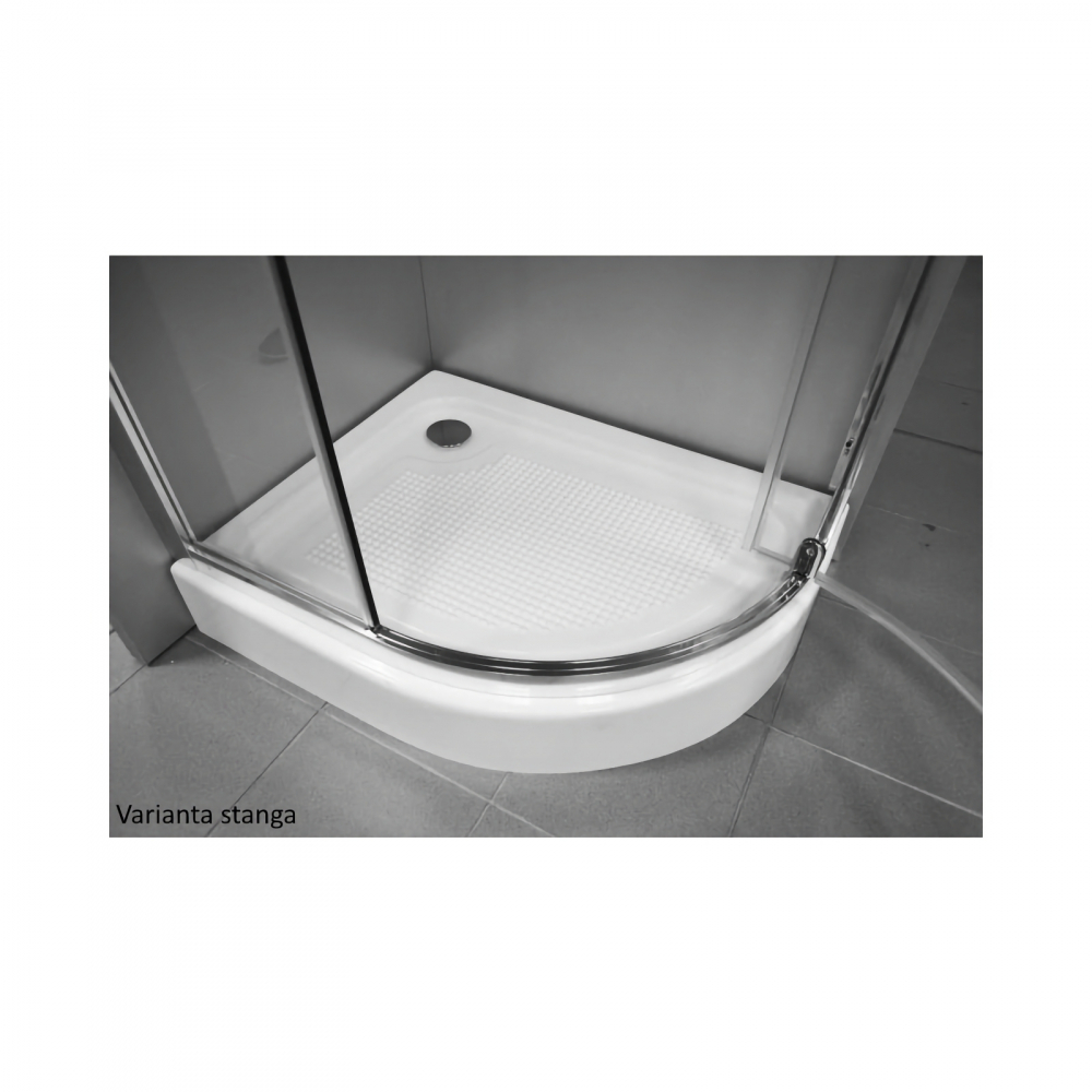 Cadita de dus Semirotunda stanga CUBO 110 x 70 cm Belform [2]