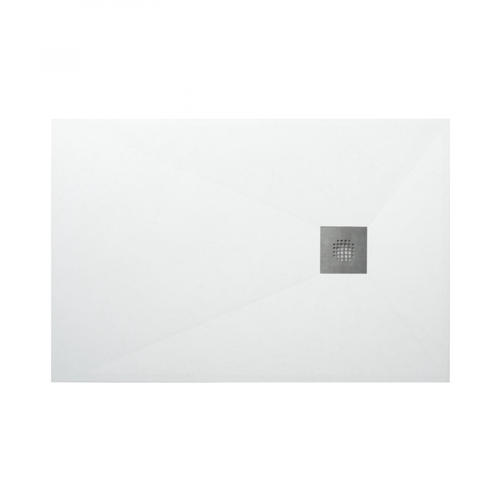 Cadita de dus slim ALUX, design piatra, alb 140 x 80 cm Fibrex [1]