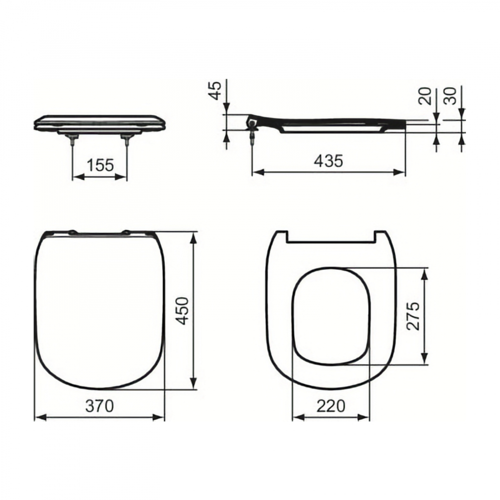 Capac vas WC, SUBTIRE Tesi Ideal Standard [7]
