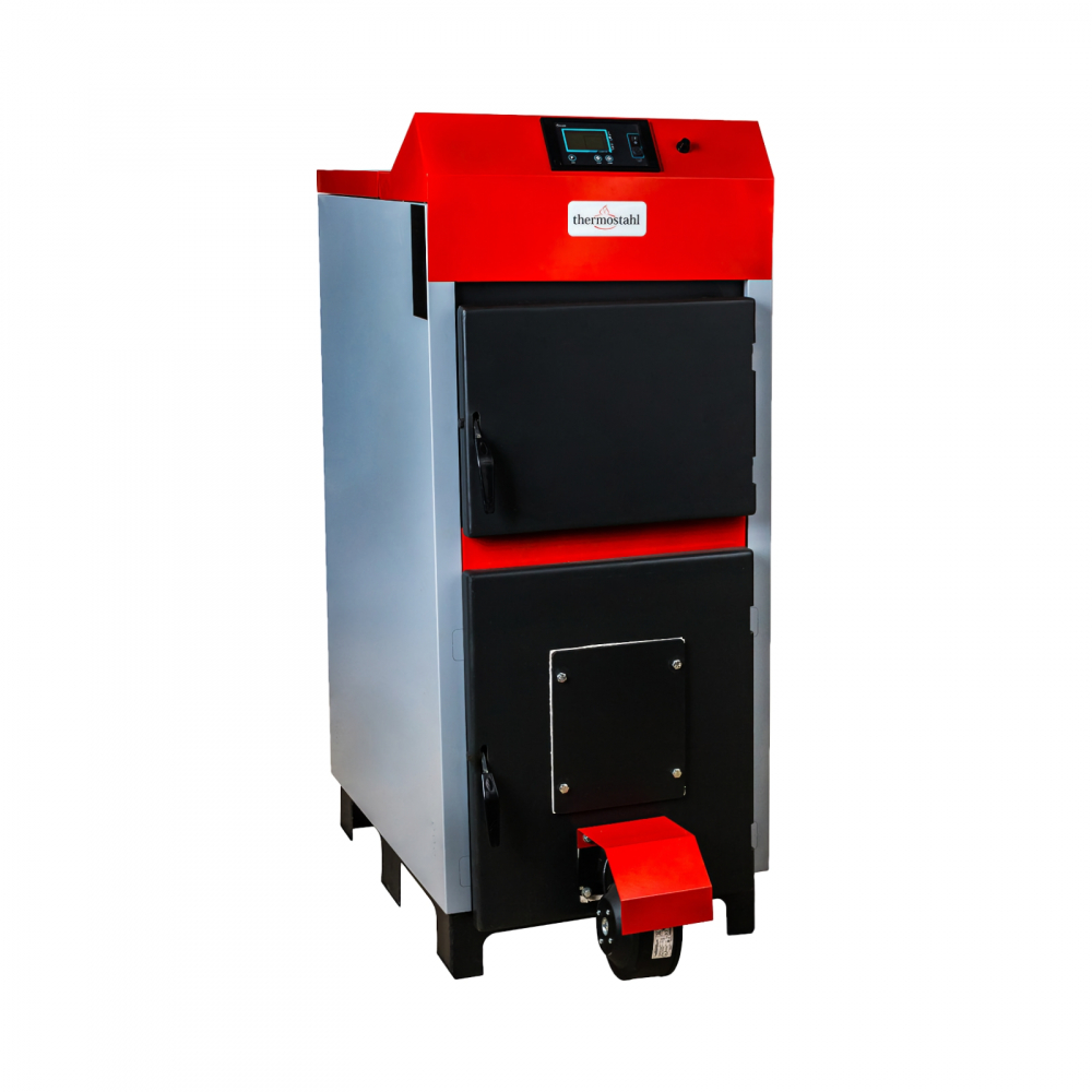 Cazan cu control electronic, functionare pe combustibil solid Thermostahl ECOWOOD PLUS 60 kW [1]