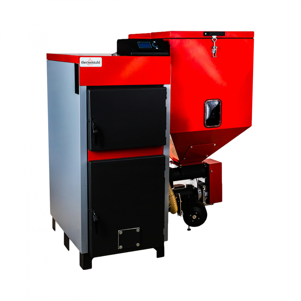 Cazan cu functionare pe pellet-biomasa si lemne Thermostahl ECOBIO 80 kW [1]