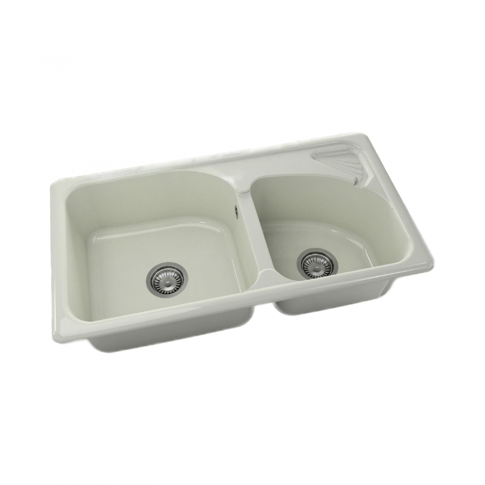 Chiuveta cu doua cuve 20402 GRANIT POLAR FAT [1]