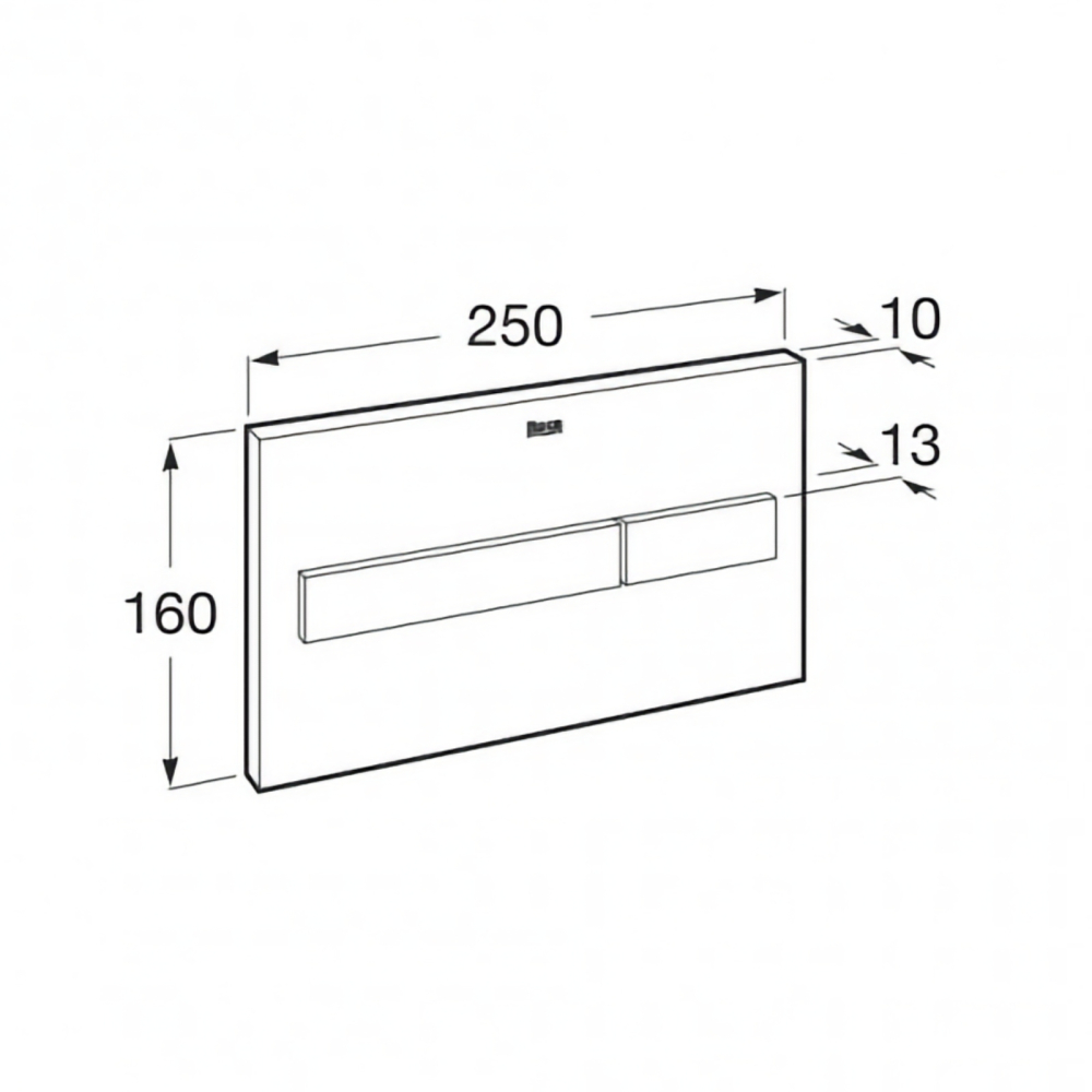 Clapeta dubla actionare PL7 (DUPLO) In-Wall Roca [2]