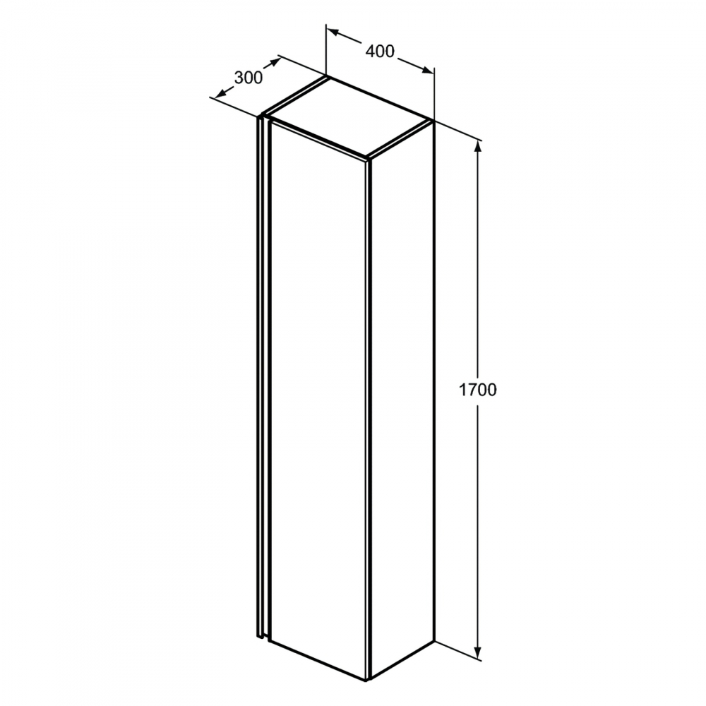 Coloana unitate de mobilier baie TESI gri deschis lucios Ideal Standard [2]