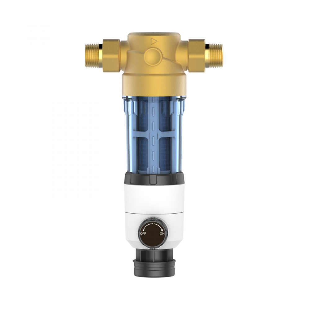 Filtru purjare aquaPUR Q= 4 mc/h IN-OUT 3/4" filet exterior HOL cartus inox 90 microni [1]