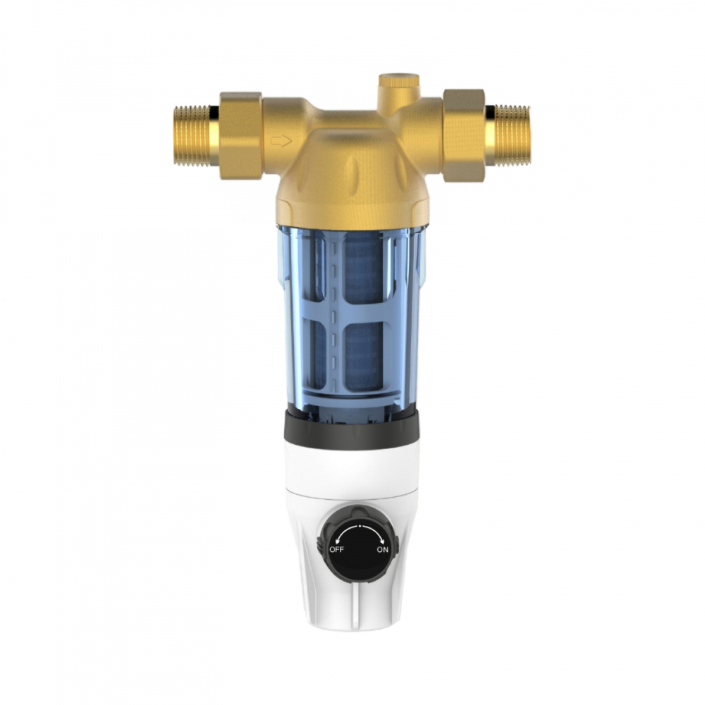 Filtru purjare aquaPUR  q= 3 mc/h IN-OUT 3/4" filet exterior HOL cartus inox 90 microni [1]