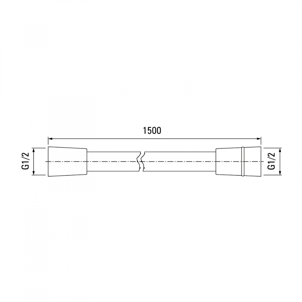 Furtun de dus 1500 mm Black Valvex [2]