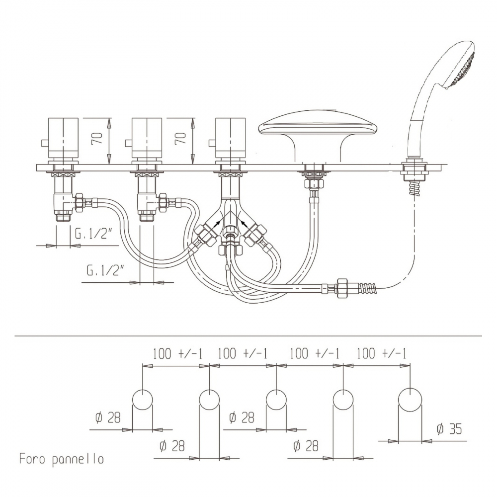 Kit baterie pe cada 5 piese Vella FIBREX [2]