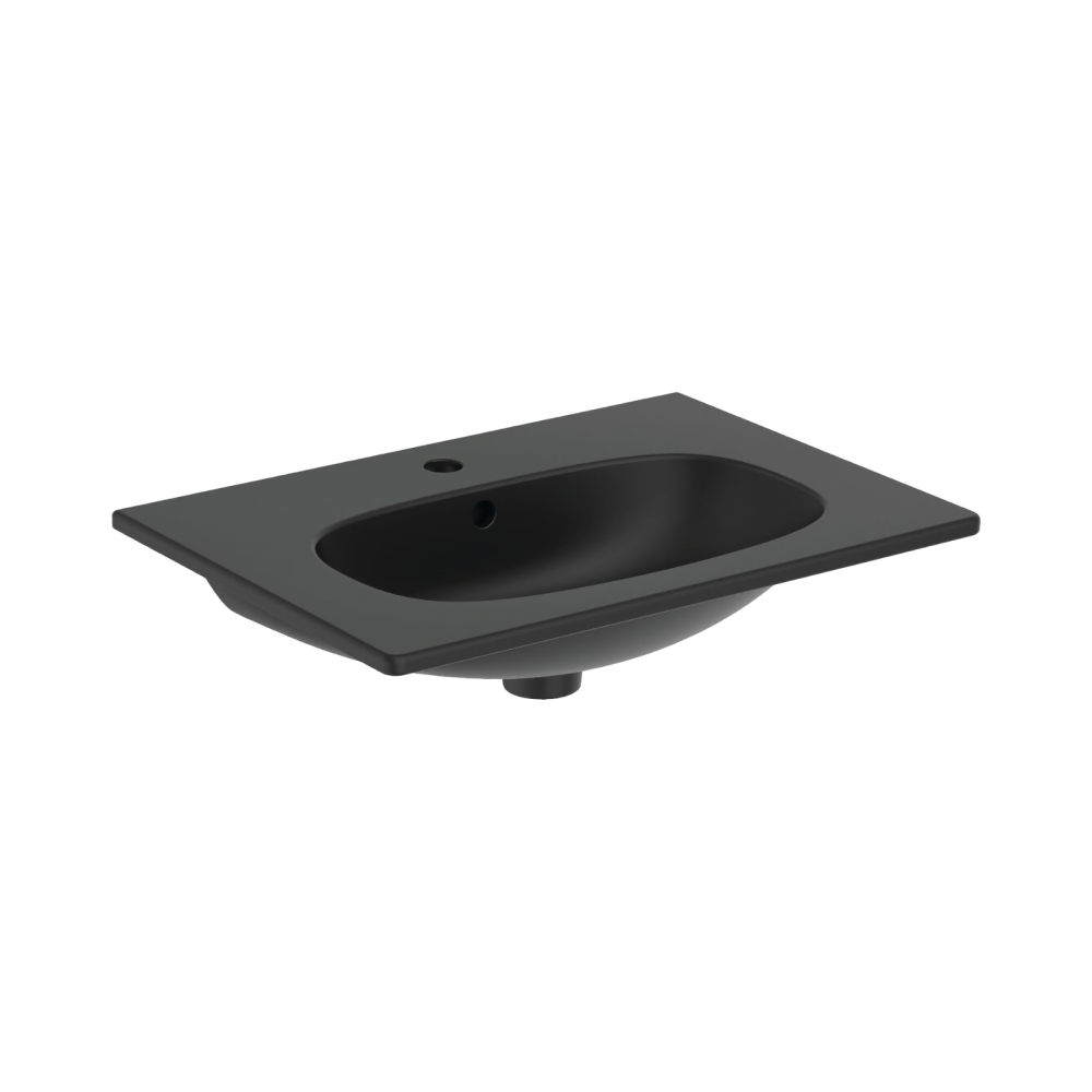 Lavoar 60 cm TESI pentru montaj pe mobilier negru mat Ideal Standard [1]