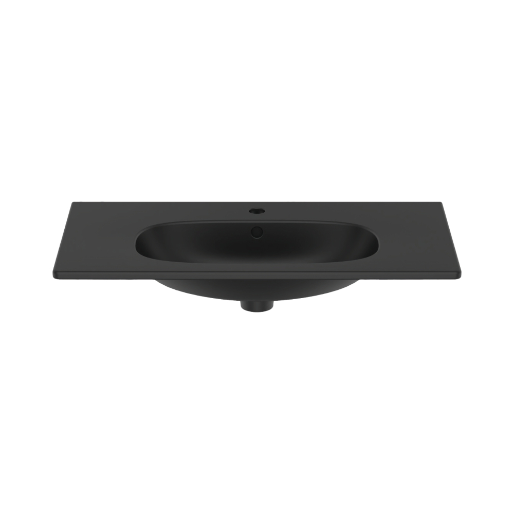Lavoar 80 cm TESI pentru montaj pe mobilier negru mat Ideal Standard [2]